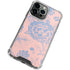 Rose Quartz & Serenity Floral iPhone 15 Pro Clear Case